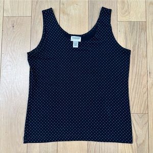 Chico's Navy Polka Dot Tank Top